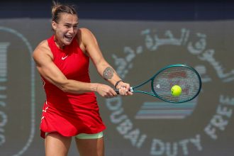 Australian Open champion Aryna Sabalenka crashed out of the Dubai Duty Free Tennis Championships on Tuesday