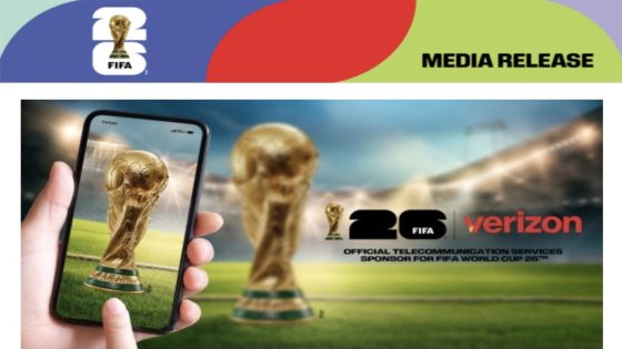 تعيين شركة Verizon راعياً رسمياً لخدمات الاتصالات في بطولة كأس العالم FIFA 2026™ وداعماً رسمياً لبطولة كأس العالم للسيدات.