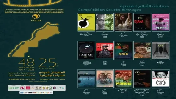 خريبكة..15 فيلما في مسابقة الأفلام القصيرة في الذكرى الفضية “25” للمهرجان الدولي للسينما الافريقية.