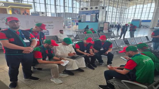 البعثة الإدارية لوزارة الأوقاف والشؤون الإسلامية بمطار المدينة المنورة تستعد لاستقبال الحجاج المغاربة