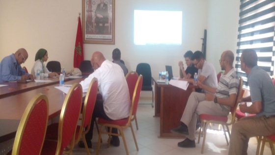 فتح أظرفة عروض مشروع بناء الأرصفة بجماعة تنجداد
