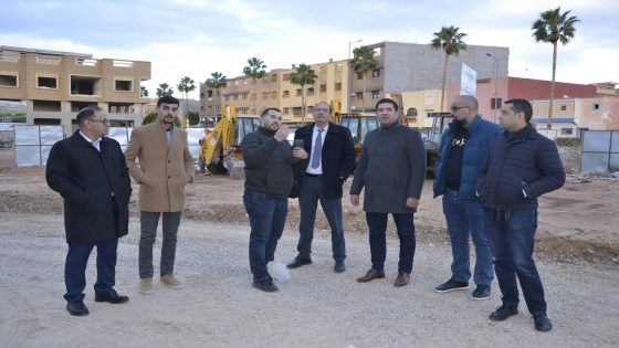 محمد بوعرورو يتفقد أشغال بناء القطب الثقافي بأحفير إقليم بركان